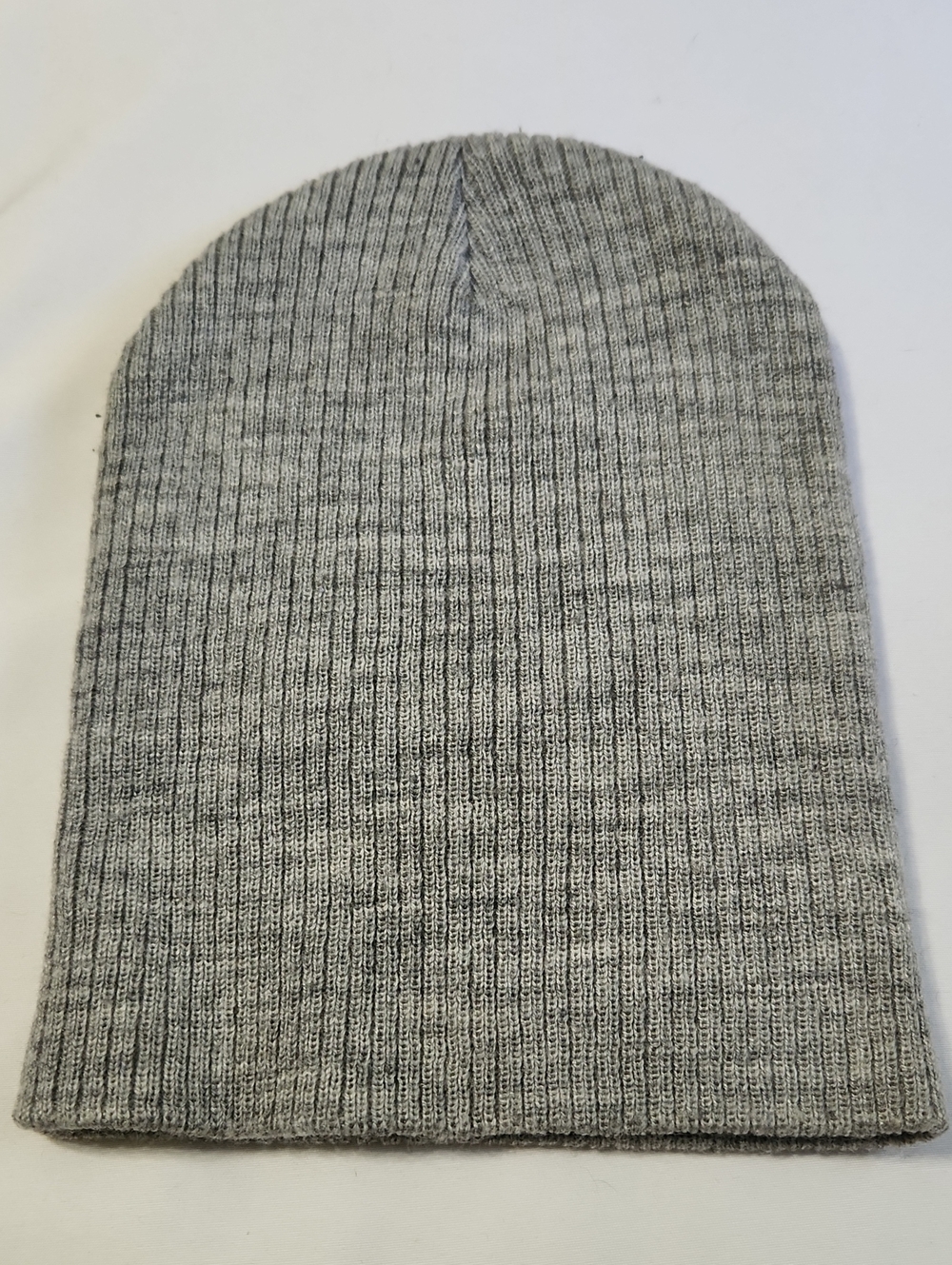 Gray Rib Knit Beanie